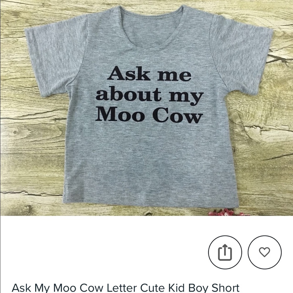 6-9 MONTH 🐮"Ask Me About My Moo Cow" trendy - Picture 2 of 7